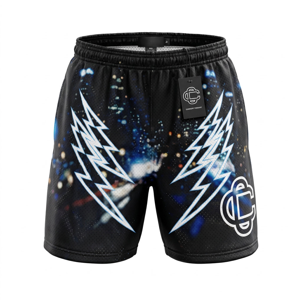 Corrupted Creative Night City Lightning Shorts