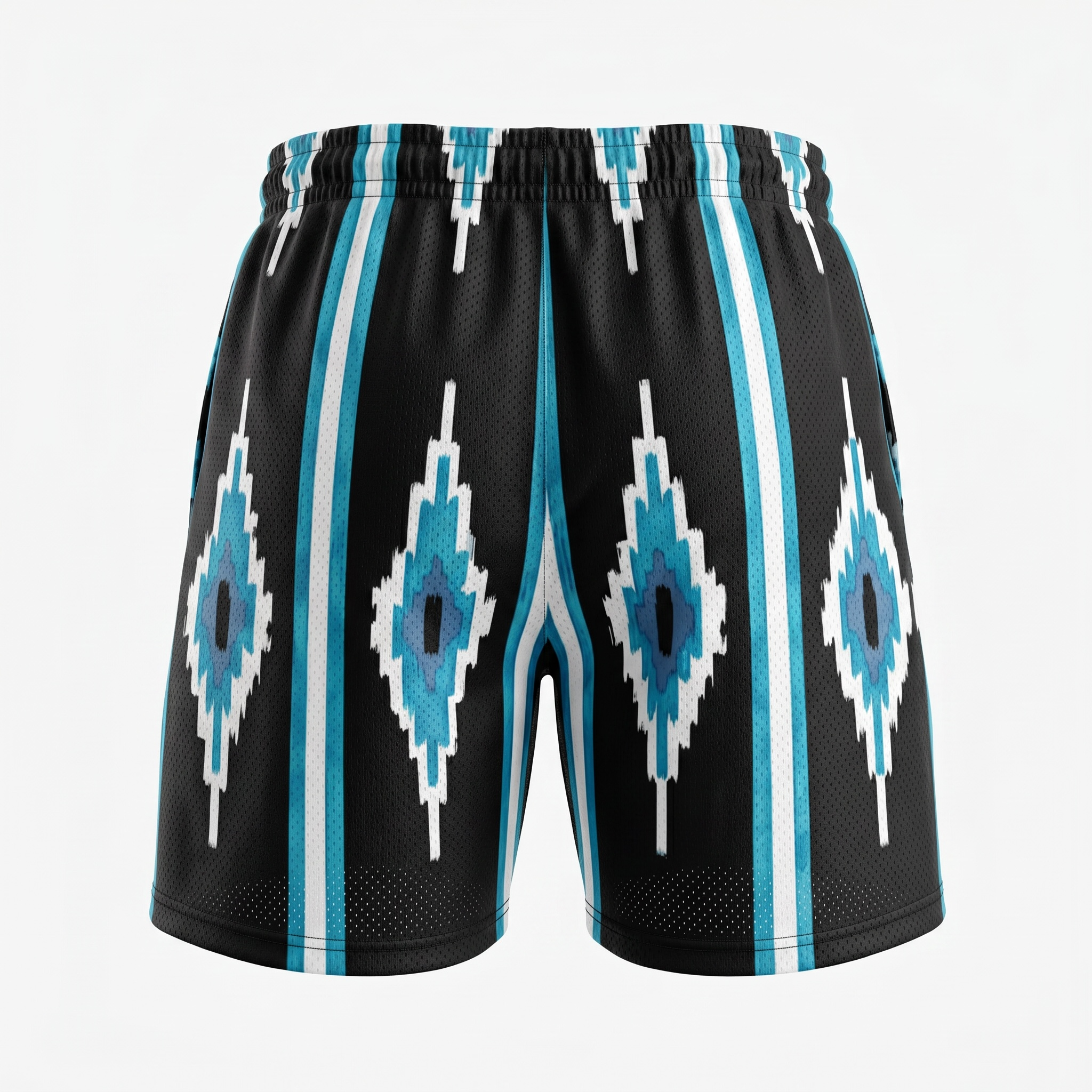 Corrupted Creative Blue Tribal Lightning Shorts