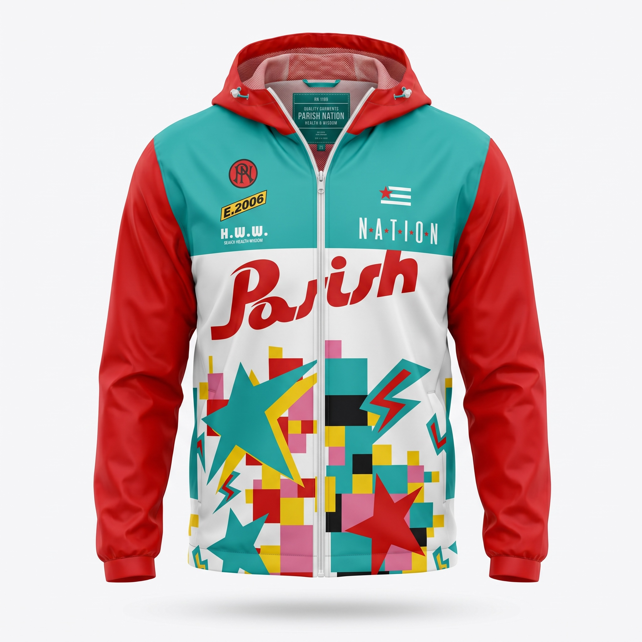 Parish Nation Color Block Windbreaker Jacket