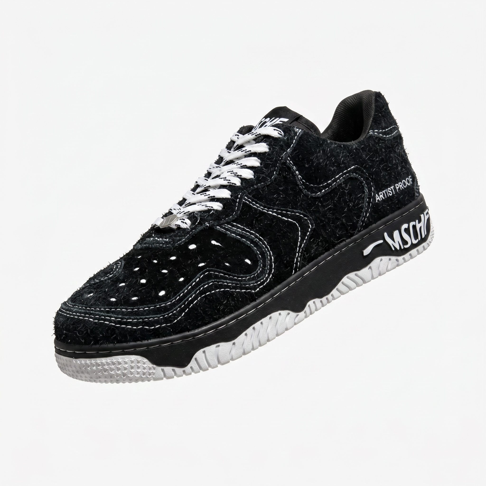MSCHF Gobstomper Artist Proof Black Fuzzy Sneaker
