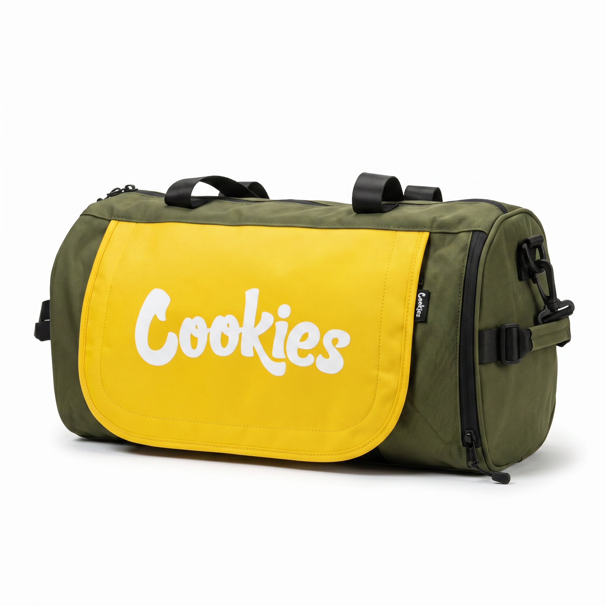 Cookies Olive/Yellow Messenger. Travel Bag