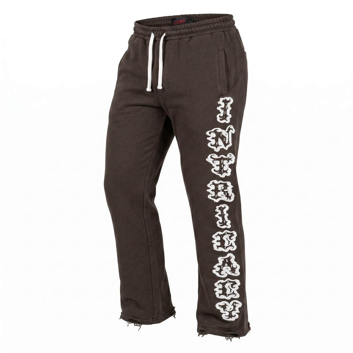 Lost Intricacy Gray Patch Sweatpants
