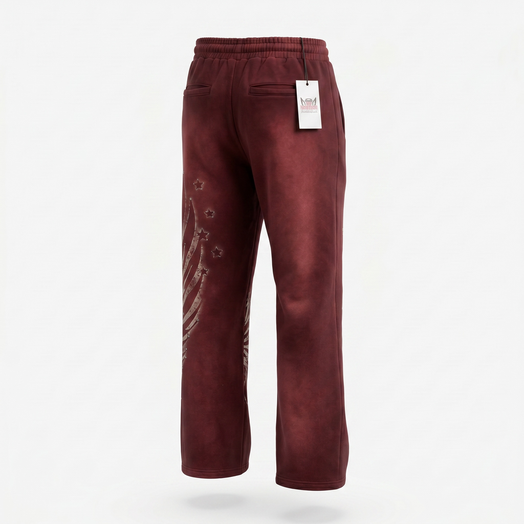 Lost Intricacy Wing & Star Rhinestone Sweatpants