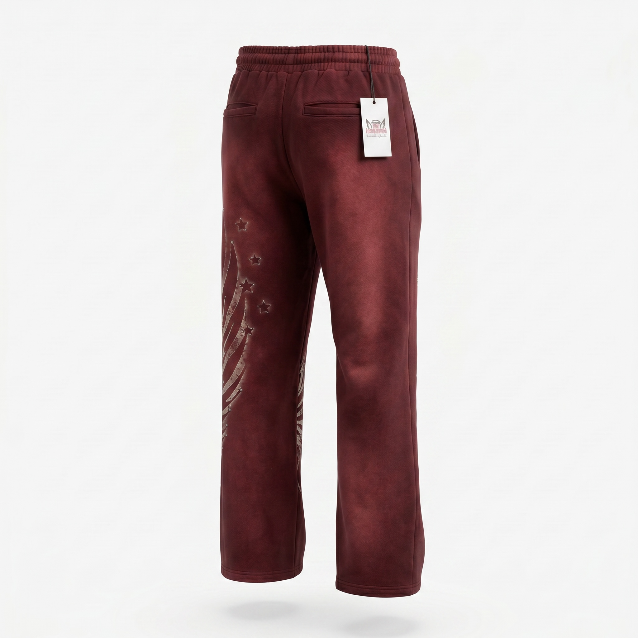 Lost Intricacy Wing & Star Rhinestone Sweatpants