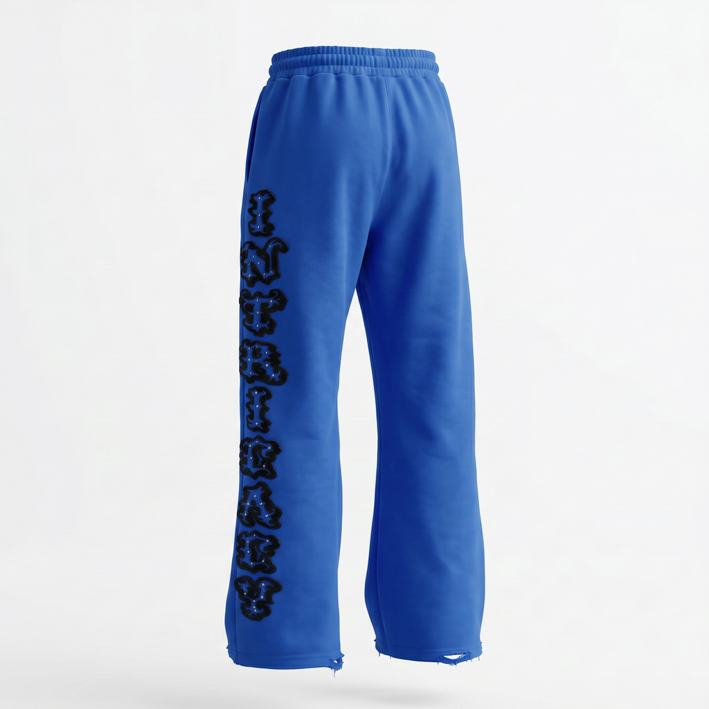 Lost Intricacy Patches Light Blue Sweatpants
