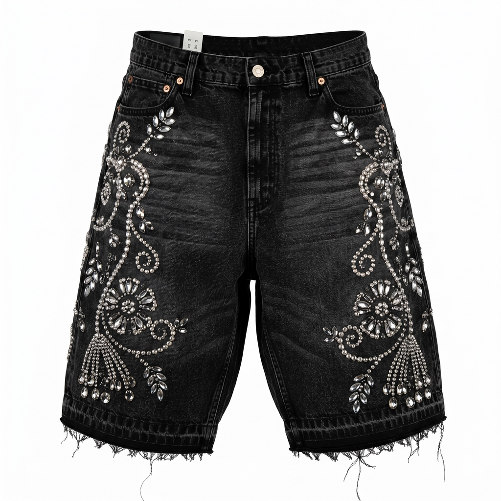 Lost Intricacy Midnight Empire Lace Jean Short