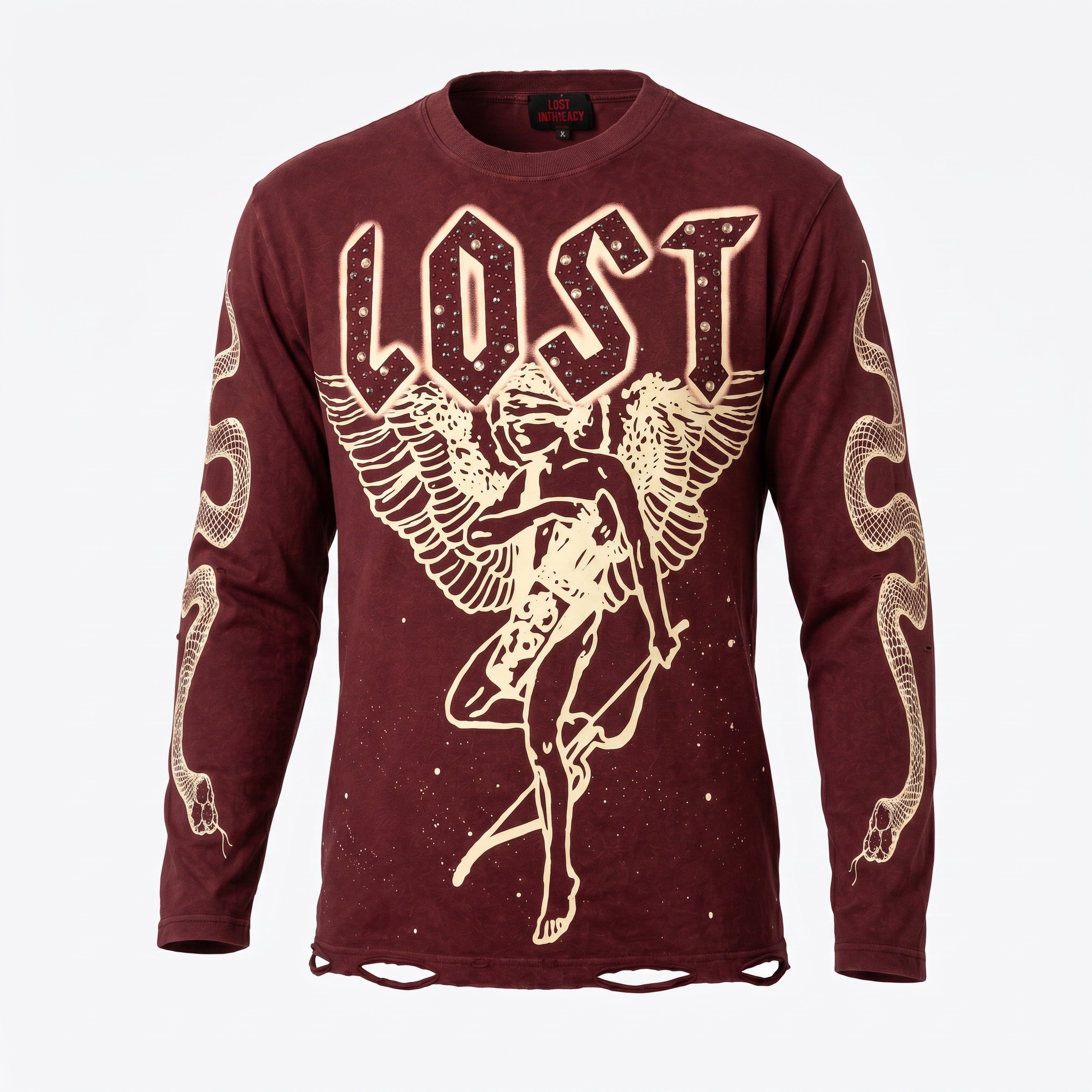 Lost Intricacy Maroon Lost Angel Long Sleeve