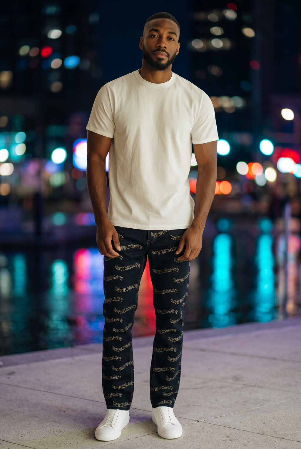 Lost Intricacy Lost Intricacy Logo Denim Jeans (Black)