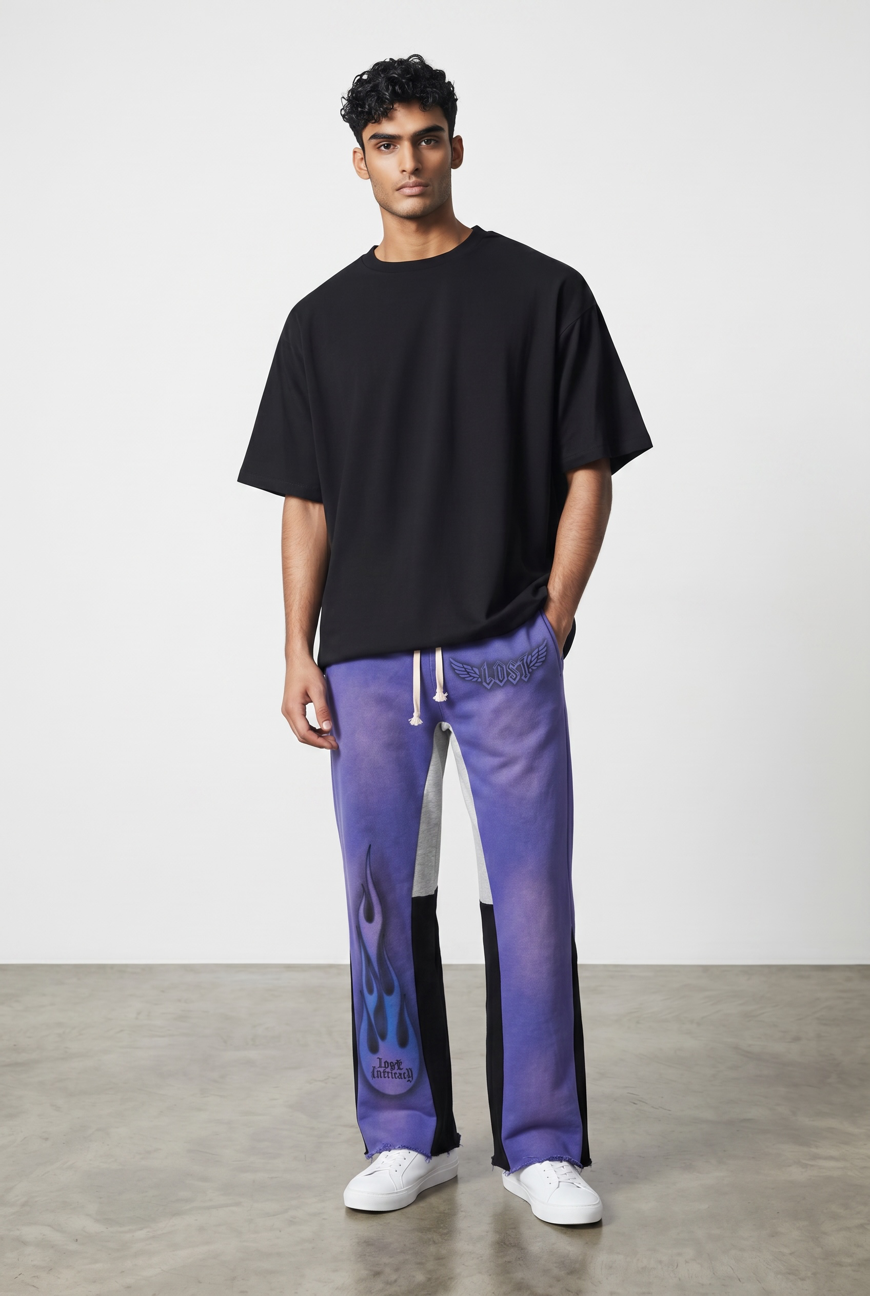Lost Intricacy Lavender Flame Sweatpants