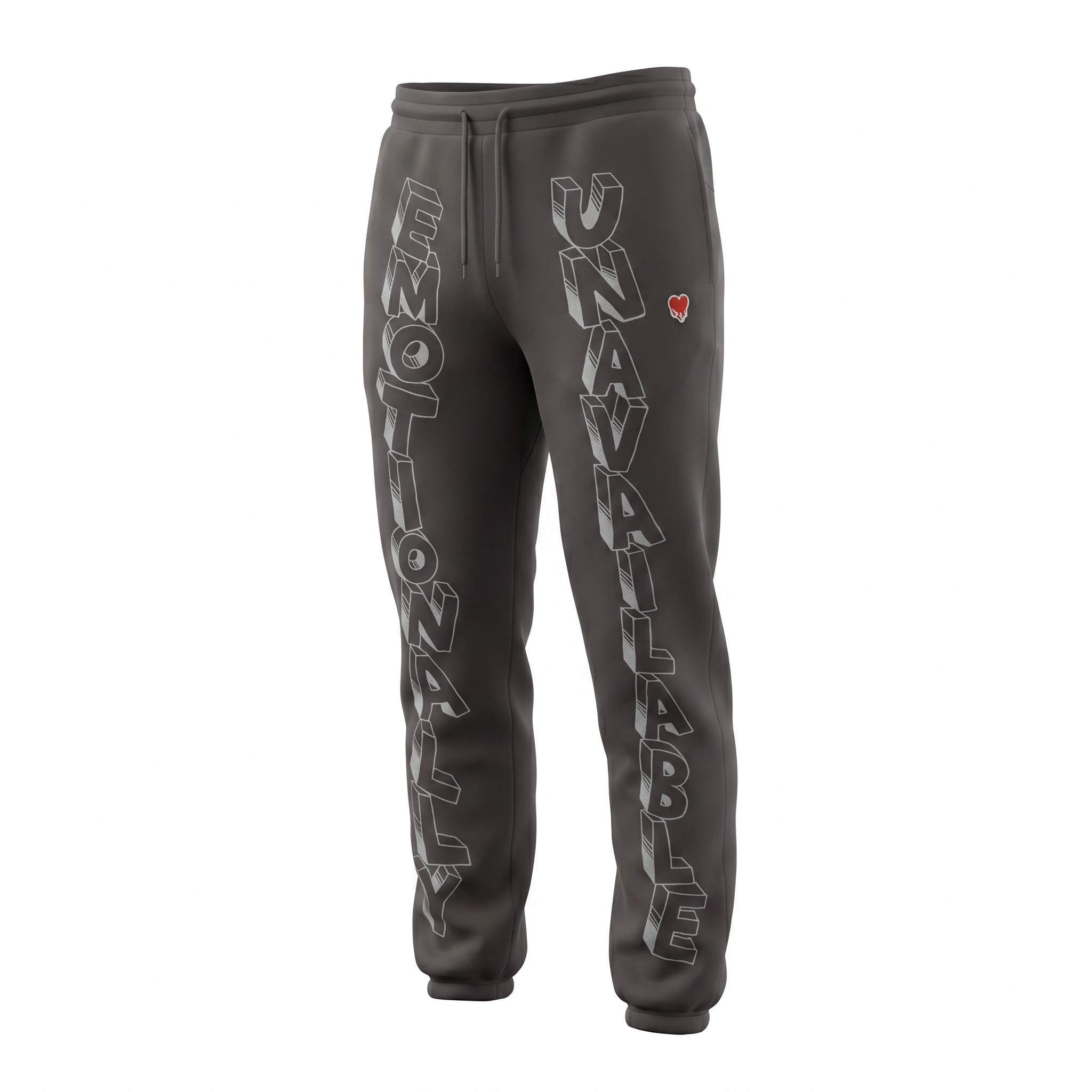 Emotionally Unavailable Logo Sweatpants (Gray)