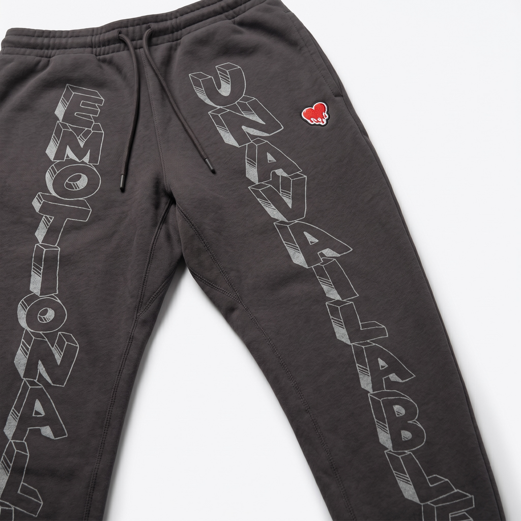 Emotionally Unavailable Logo Sweatpants (Gray)