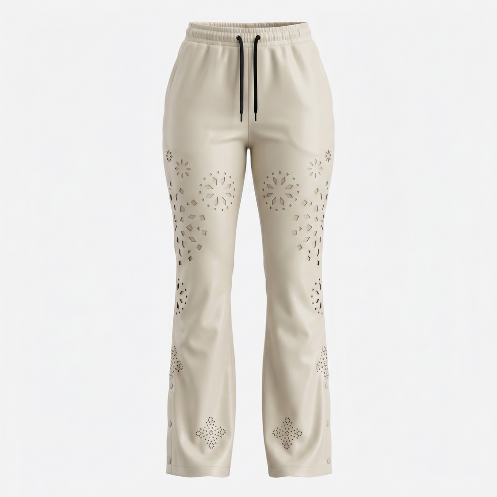 GUNZNII Bone Perforated Pants