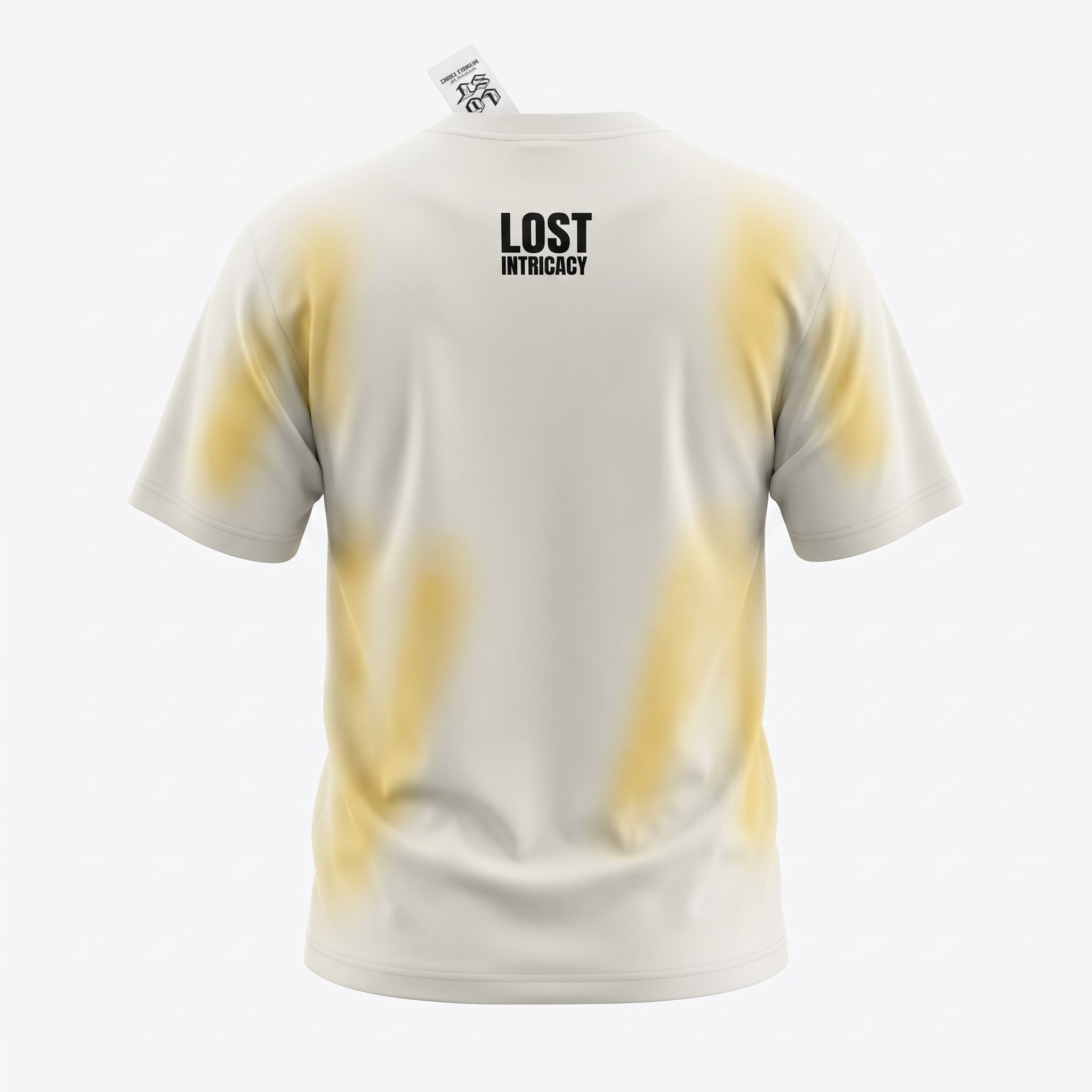 Lost Intricacy White Rainbow Splatter Arch Logo T-Shirt