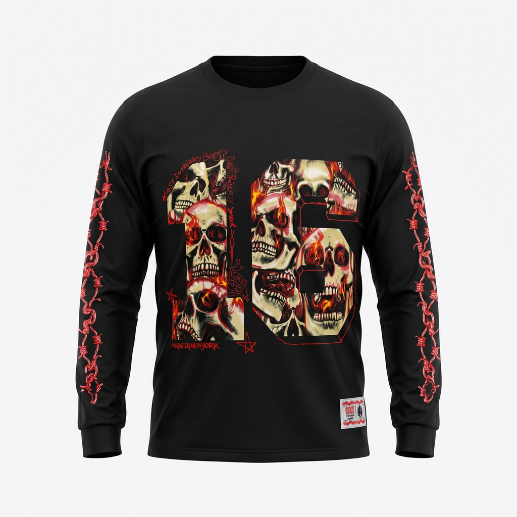 Lost Intricacy 16 Skull Long Sleeve