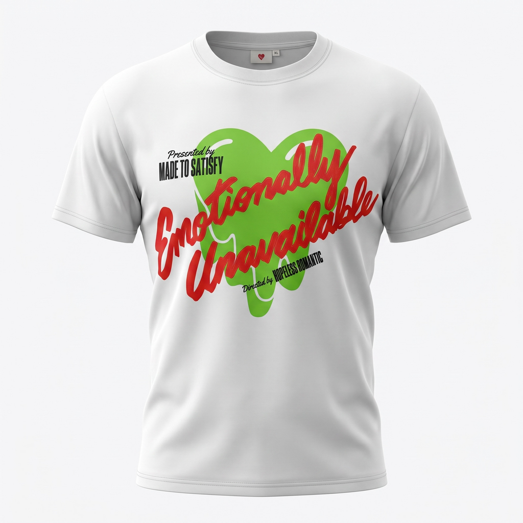 Emotionally Unavailable Heart Logo / Melting Heart Tee