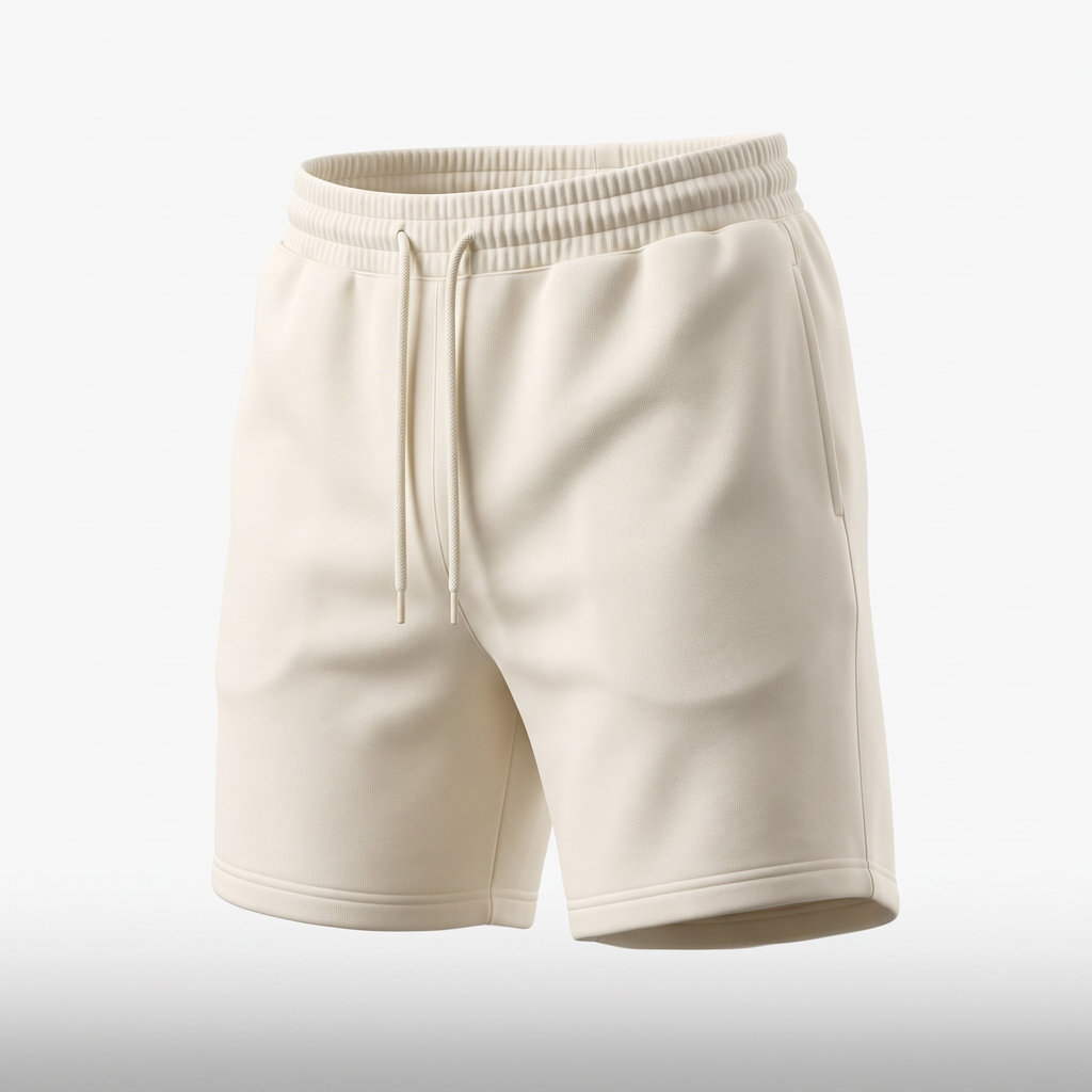Ananke White Fleece Shorts