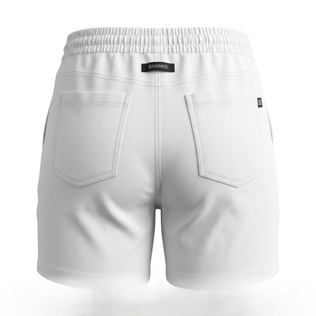 Ananke White Fleece Shorts