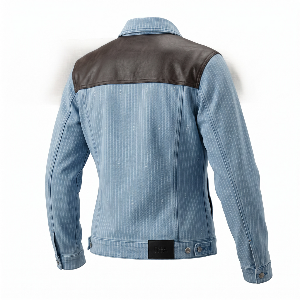 RTA Cedric Denim Jacket – Blue Pinstripe Combo