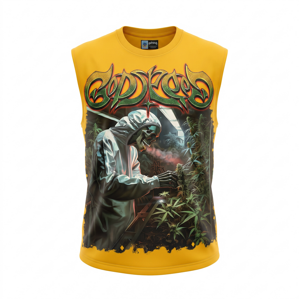 Godspeed It's Legalized Muscle Tee – Yellow (444 Limited Edition)