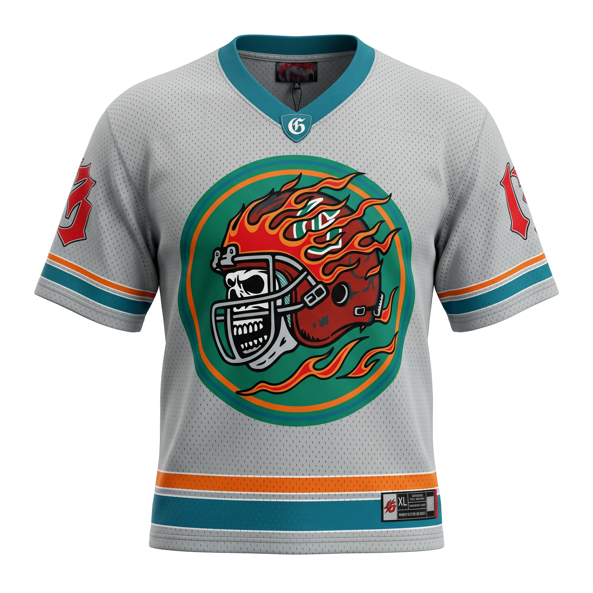 Godspeed New York First Down Jersey - Teal & Orange