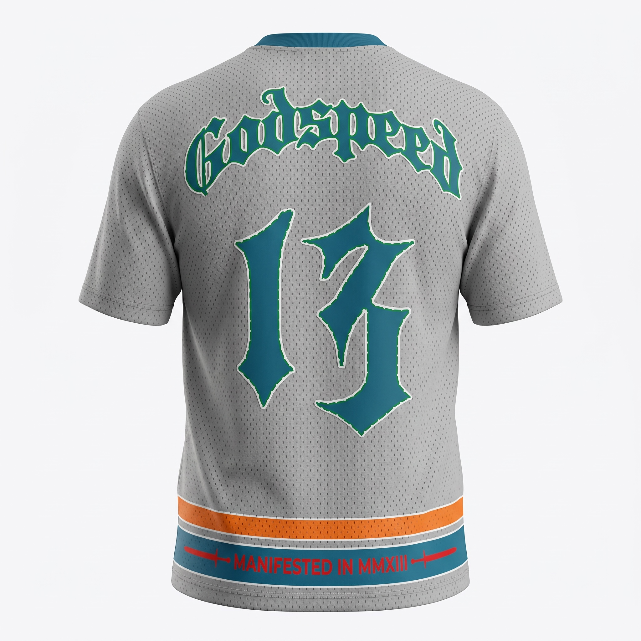 Godspeed New York First Down Jersey - Teal & Orange
