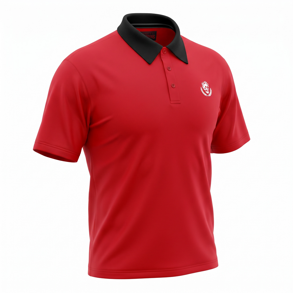 Godspeed Victor Minimal Crest Polo - Red