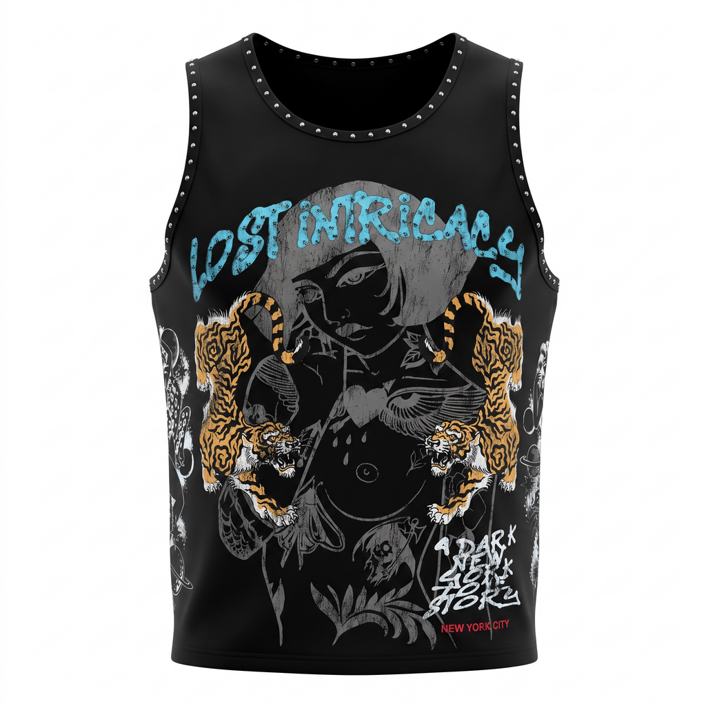 Lost Intricacy Twin Tiger Tank Top