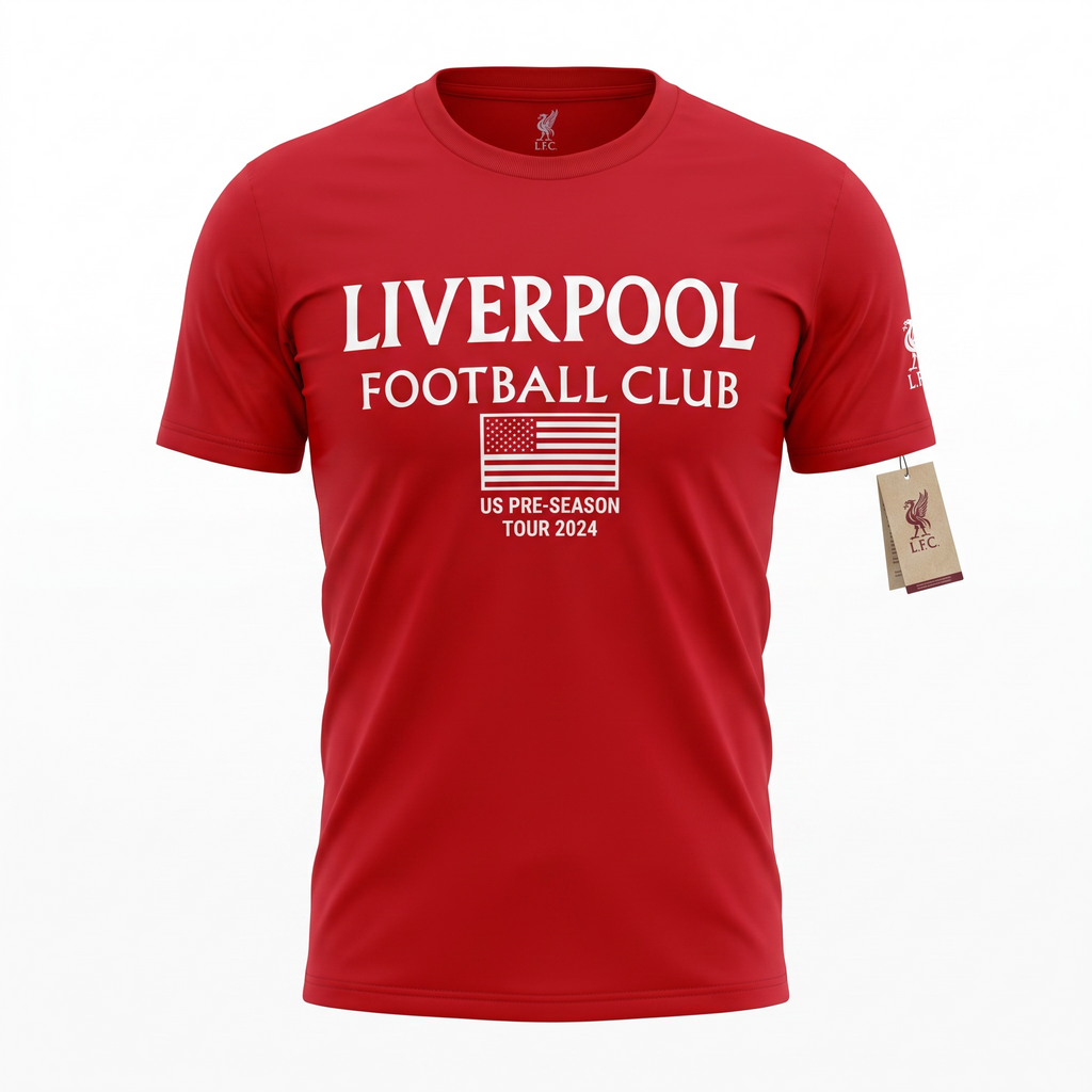 Liverpool FC US Pre-Season Tour 2024 Graphic T-Shirt – Red