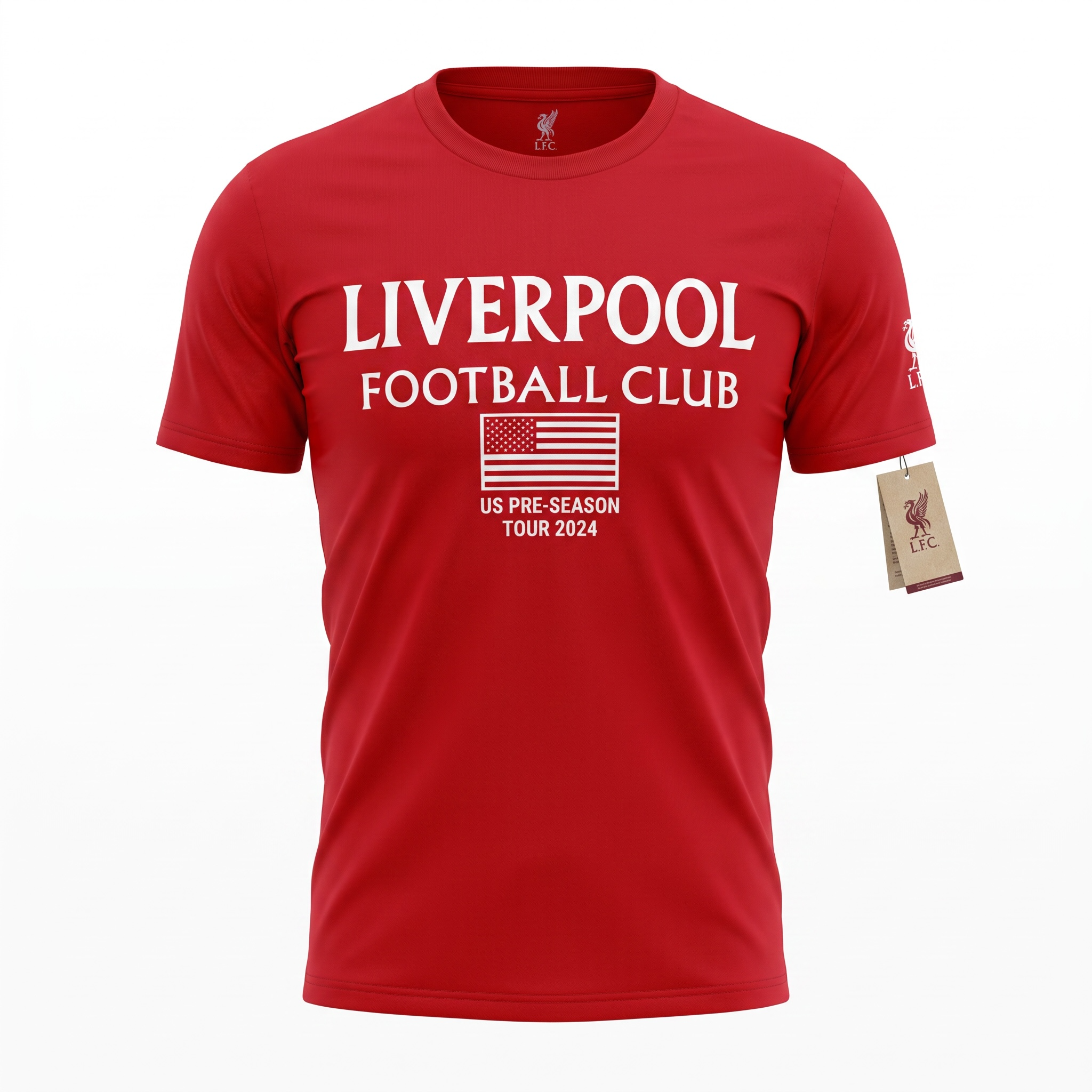 Liverpool FC US Pre-Season Tour 2024 Graphic T-Shirt – Red