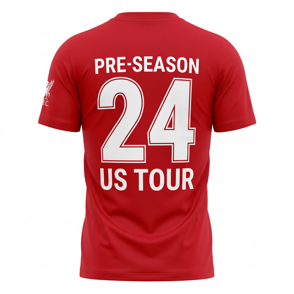 Liverpool FC US Pre-Season Tour 2024 Graphic T-Shirt – Red