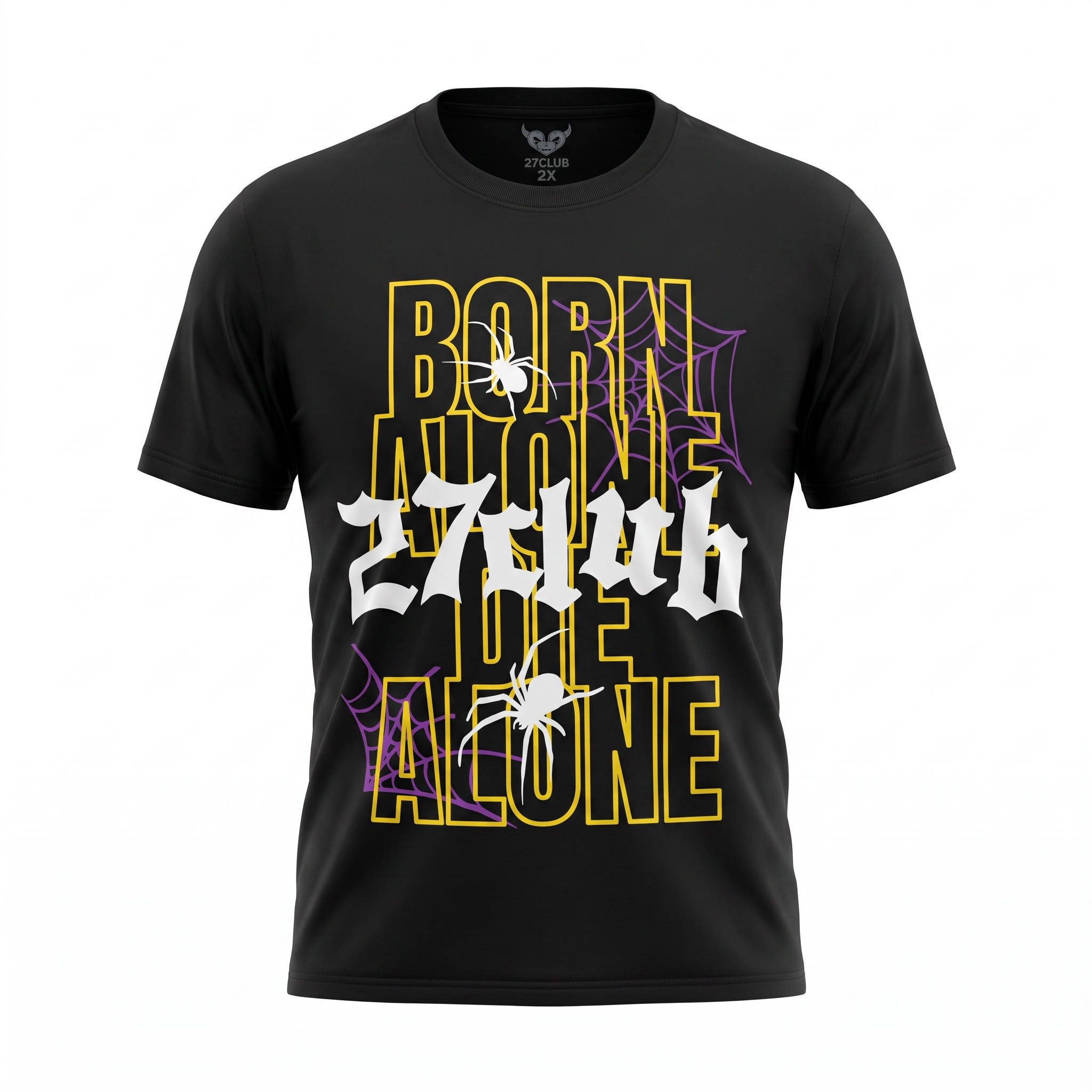 27Club Born Alone Die Alone Graphic Tee – Black