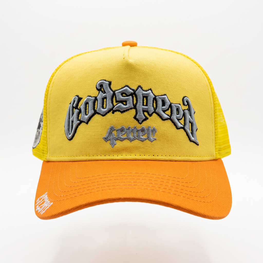 Godspeed Forever Trucker Hat – Yellow/Orange