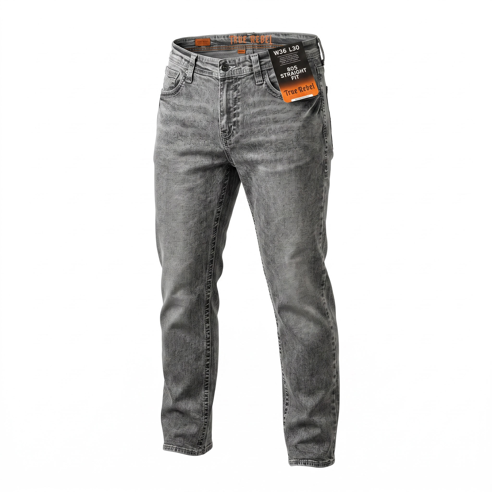 True Rebel Lando Charcoal Jeans