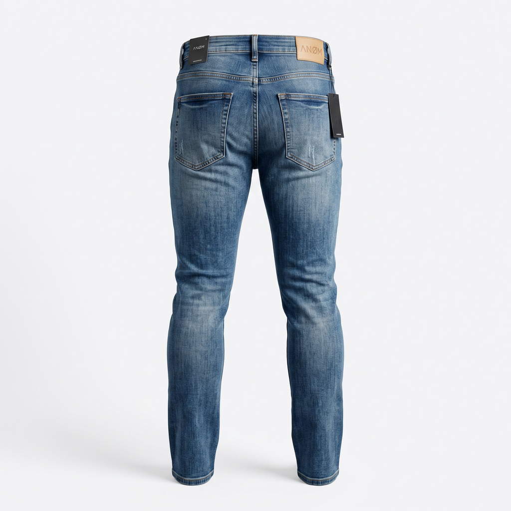 Anom Jeans Driftwood Blue Wash Slim Fit Jeans