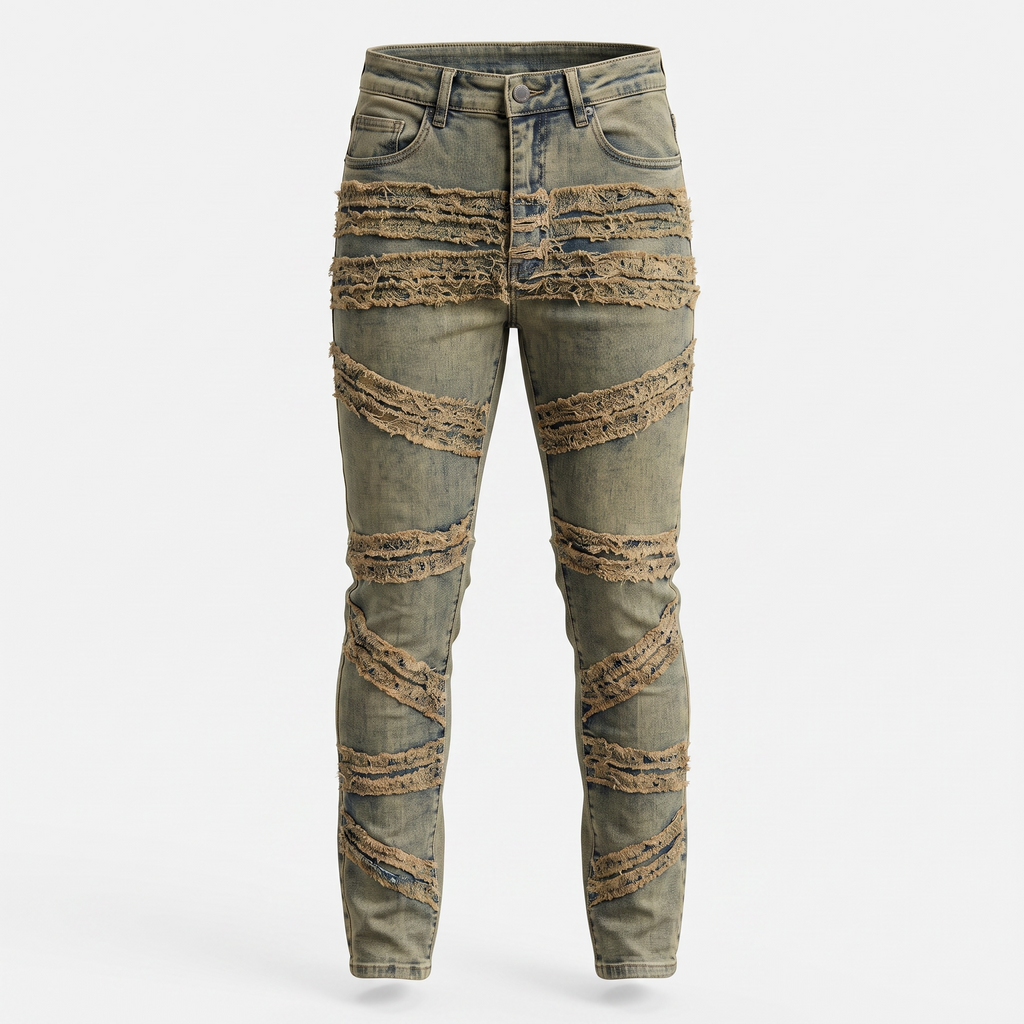 Anom Jeans ZigZag Dirty Wash Slim Fit Jeans