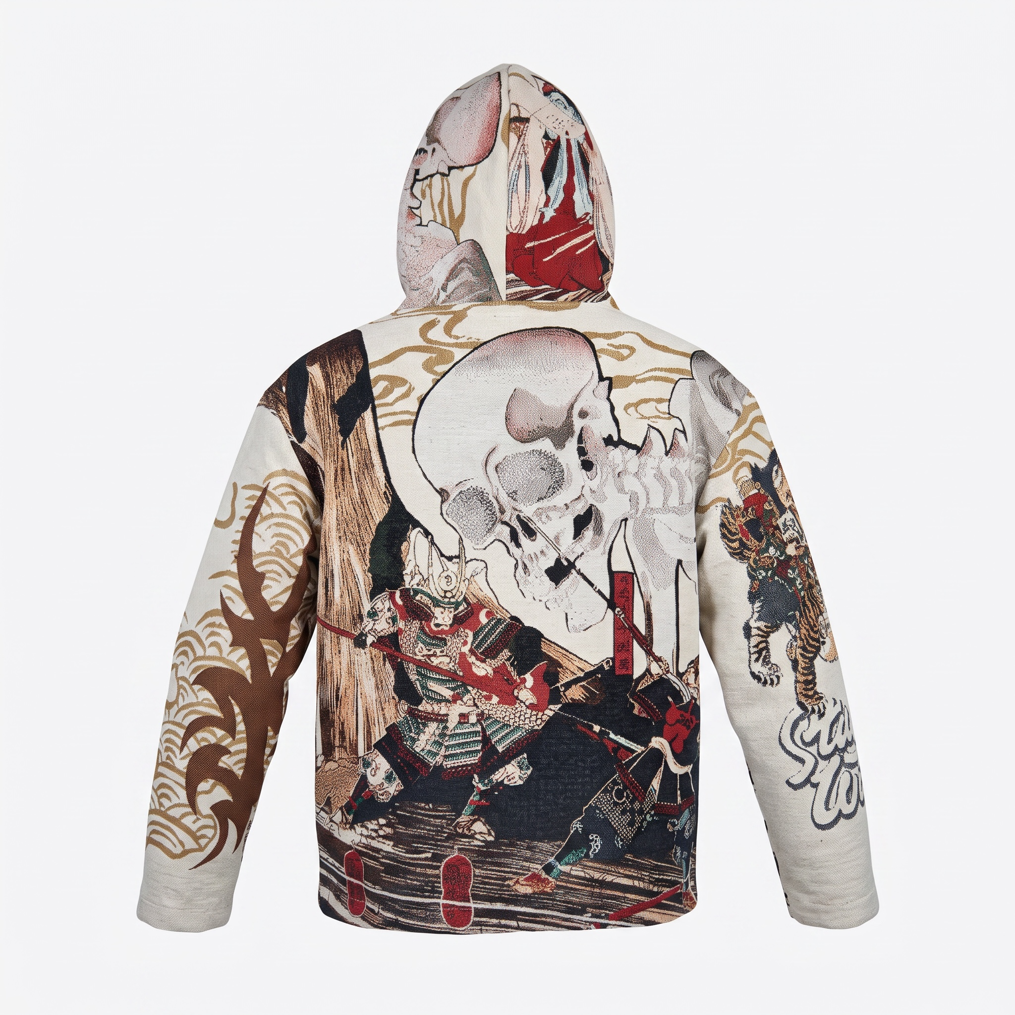Rebel Minds Stay Wild Rhinestone Tapestry Zip Hoodie