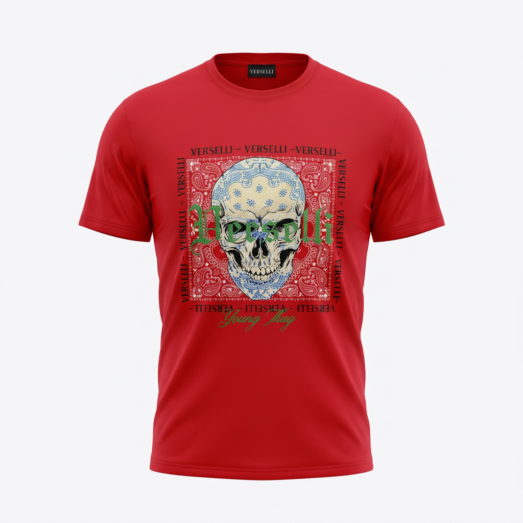 Verselli Rhinstone Skull T-shirt (fitted)