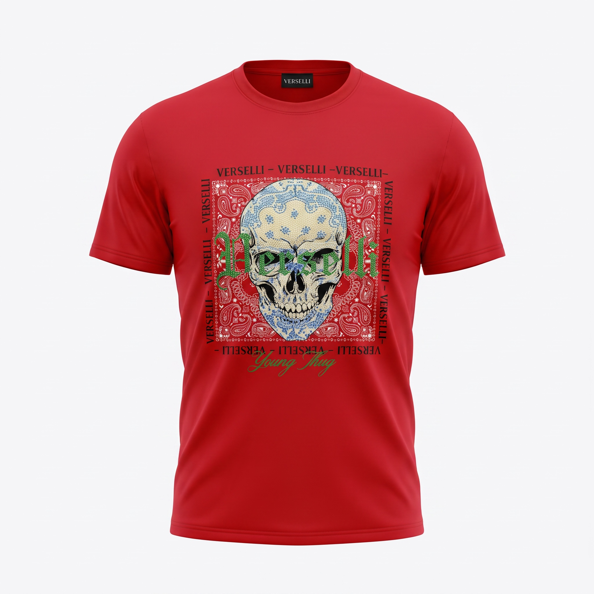 Verselli Rhinstone Skull T-shirt (fitted)