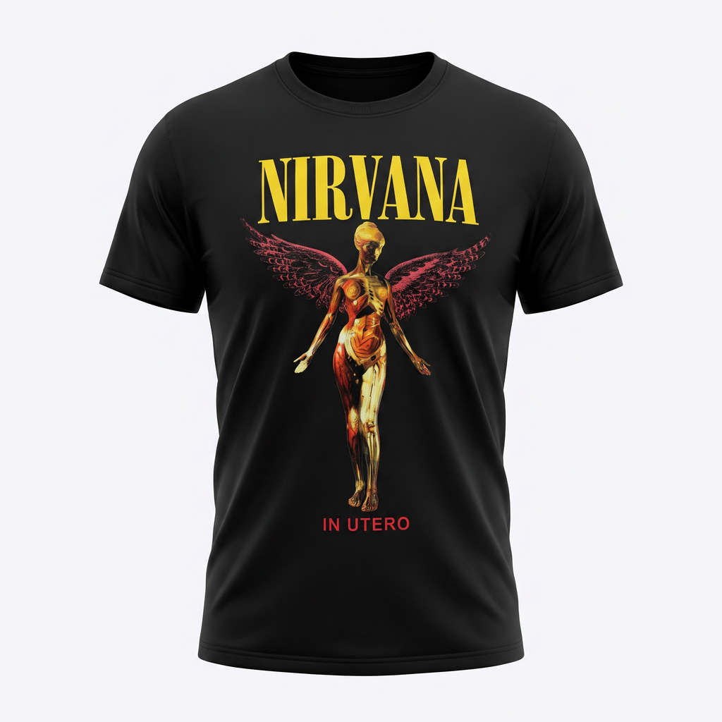 Planet Tees Nirvana In Utero Anatomical Angel